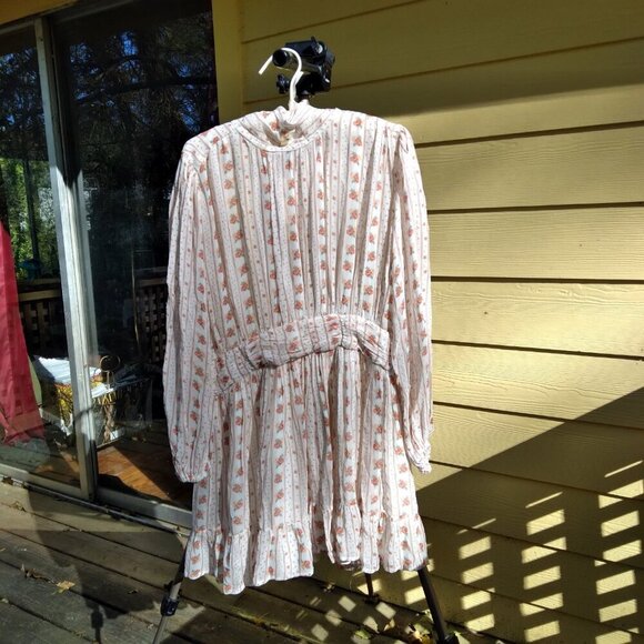 Anthropologie 'Let Me Be' NWT Floral Chiffon Flowy Romantic Mini Dress Sz XL - Picture 11 of 11